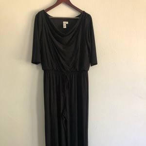 Black Tie Waist Jumpsuit